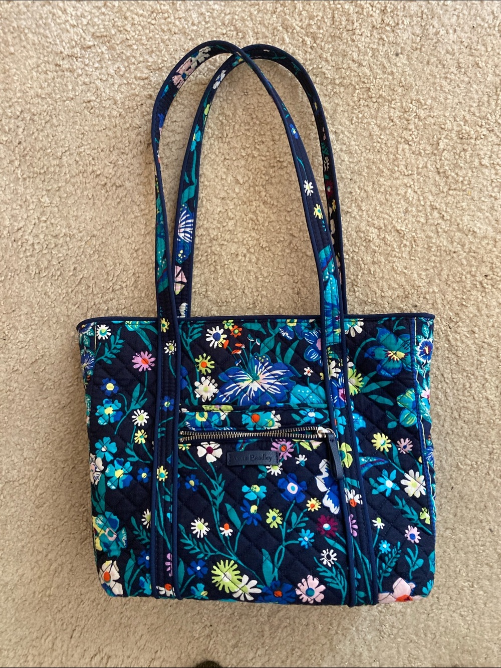 Vera Bradley Navy Moonlight Tote Bag - Picture 2 of 14
